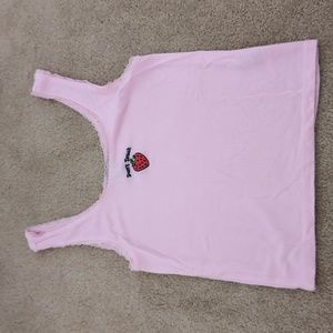 Forever 21 Pink Lace Tank Size S